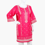 Women's Embroidered Kurti - Pink, Women Ready Kurtis, Chase Value, Chase Value