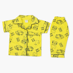 Newborn Boys Half Sleeves Suit - Yellow, Newborn Boys Sets & Suits, Chase Value, Chase Value