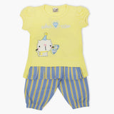 Girls Half Sleeves Suit - Lemon, Girls T-Shirts, Chase Value, Chase Value