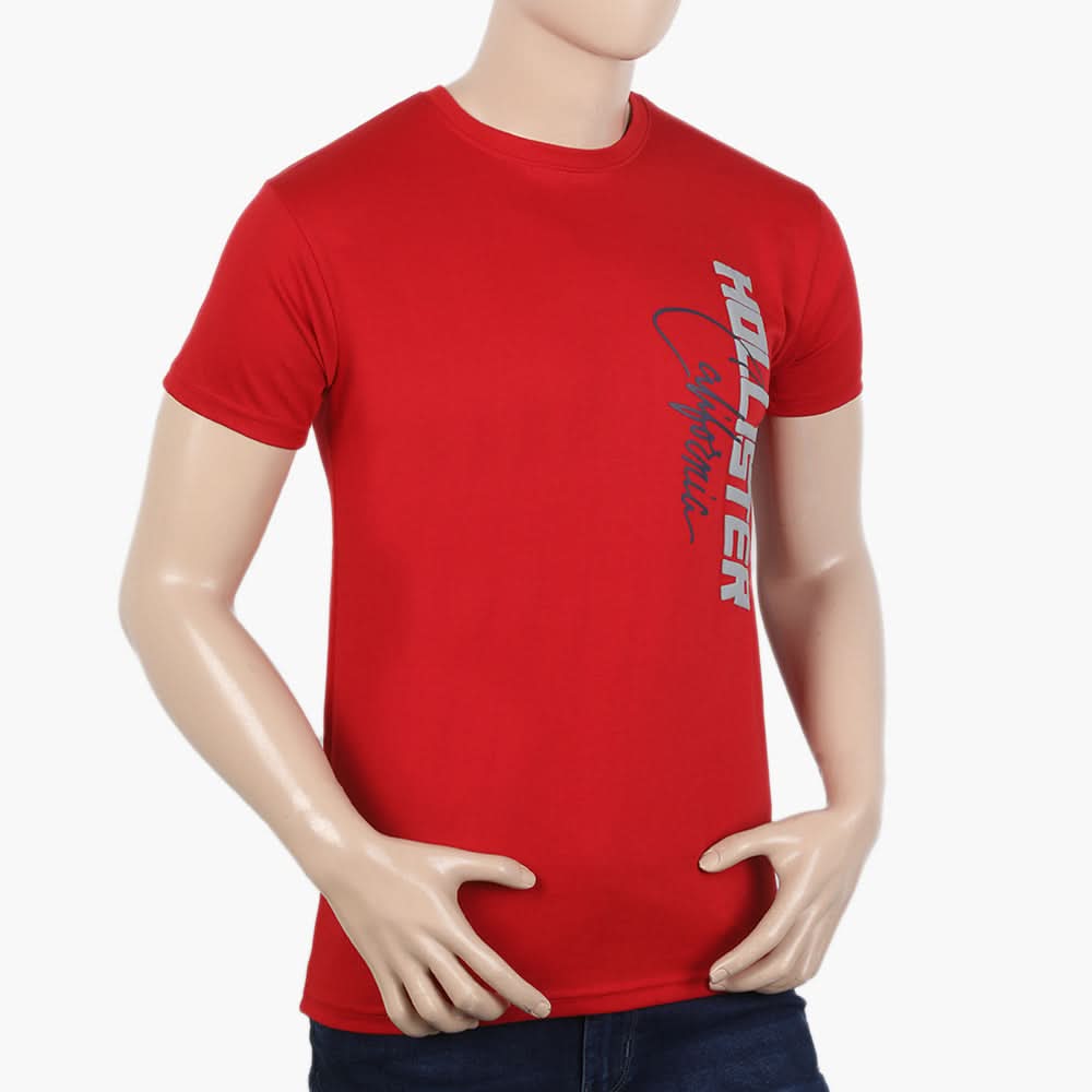 Men's Half Sleeves T-Shirt - Red, Men's T-Shirts & Polos, Chase Value, Chase Value