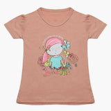 Girls Half Sleeves T-Shirt - Tea Pink, Girls T-Shirts, Chase Value, Chase Value