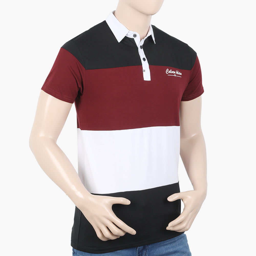 Men's Half Sleeves Polo T-Shirt - Maroon, Men's T-Shirts & Polos, Chase Value, Chase Value