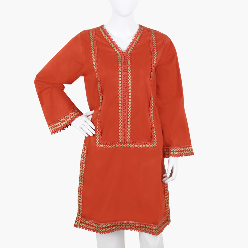 Women's Digital Printed Kurti - Rust, Women Ready Kurtis, Chase Value, Chase Value