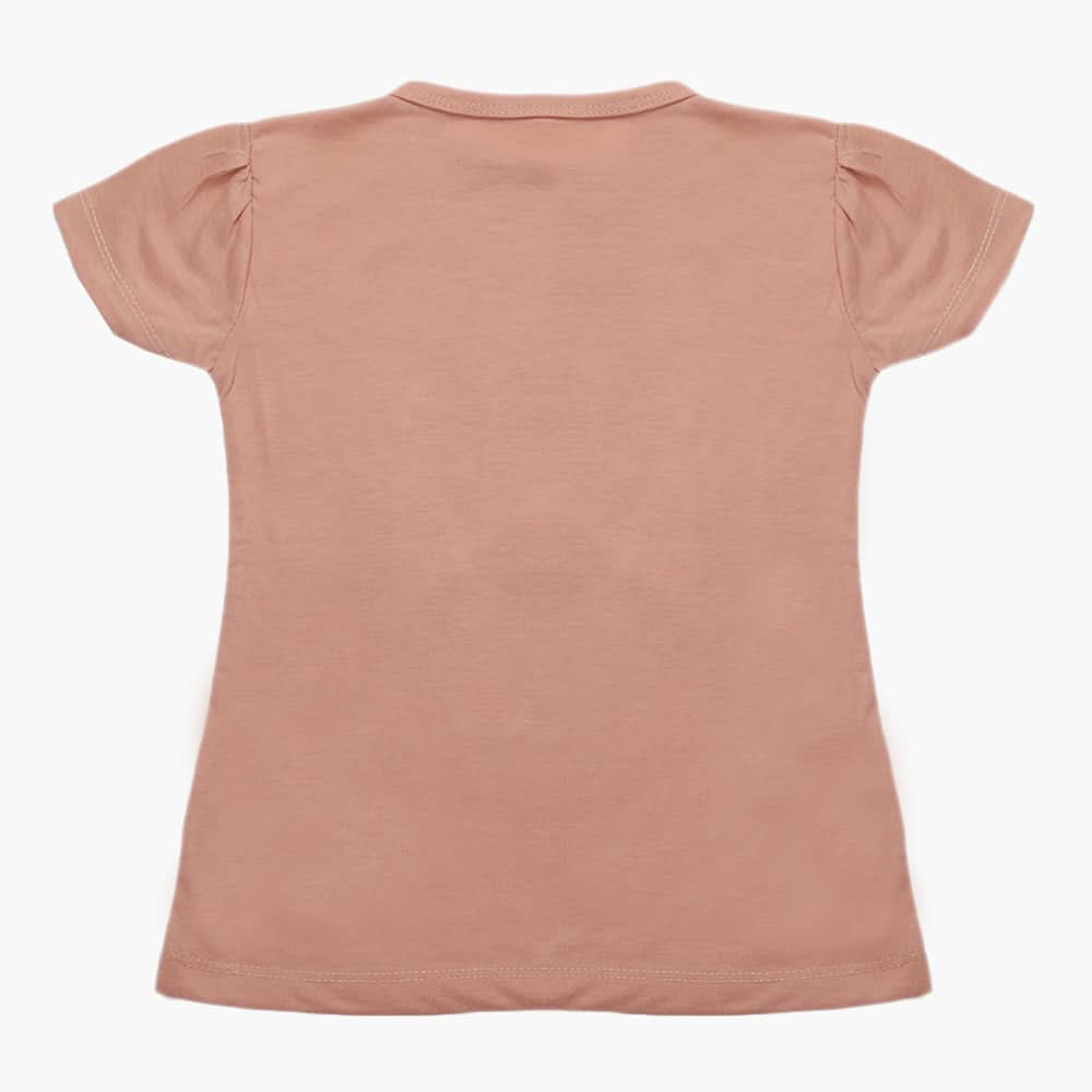 Girls Half Sleeves T-Shirt - Tea Pink, Girls T-Shirts, Chase Value, Chase Value
