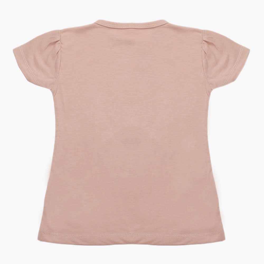 Girls Half Sleeves T-Shirt - Tea Pink, Girls T-Shirts, Chase Value, Chase Value