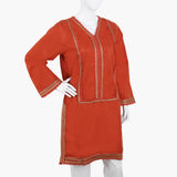 Women's Digital Printed Kurti - Rust, Women Ready Kurtis, Chase Value, Chase Value