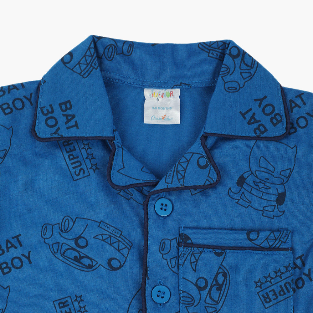 Newborn Boys Half Sleeves Suit - Blue, Newborn Boys Sets & Suits, Chase Value, Chase Value