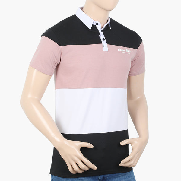 Men's Half Sleeves Polo T-Shirt - T-Pink, Men's T-Shirts & Polos, Chase Value, Chase Value