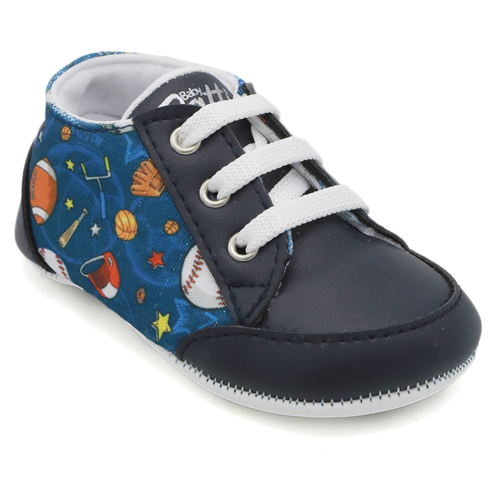 Newborn Boys Booties Shoes - Navy Blue, Newborn Caps, Shoes & Socks, Chase Value, Chase Value