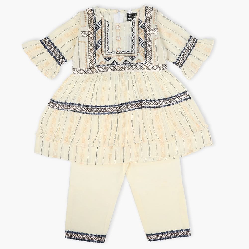 Girls Half Sleeves Suit - Fawn, Girls T-Shirts, Chase Value, Chase Value