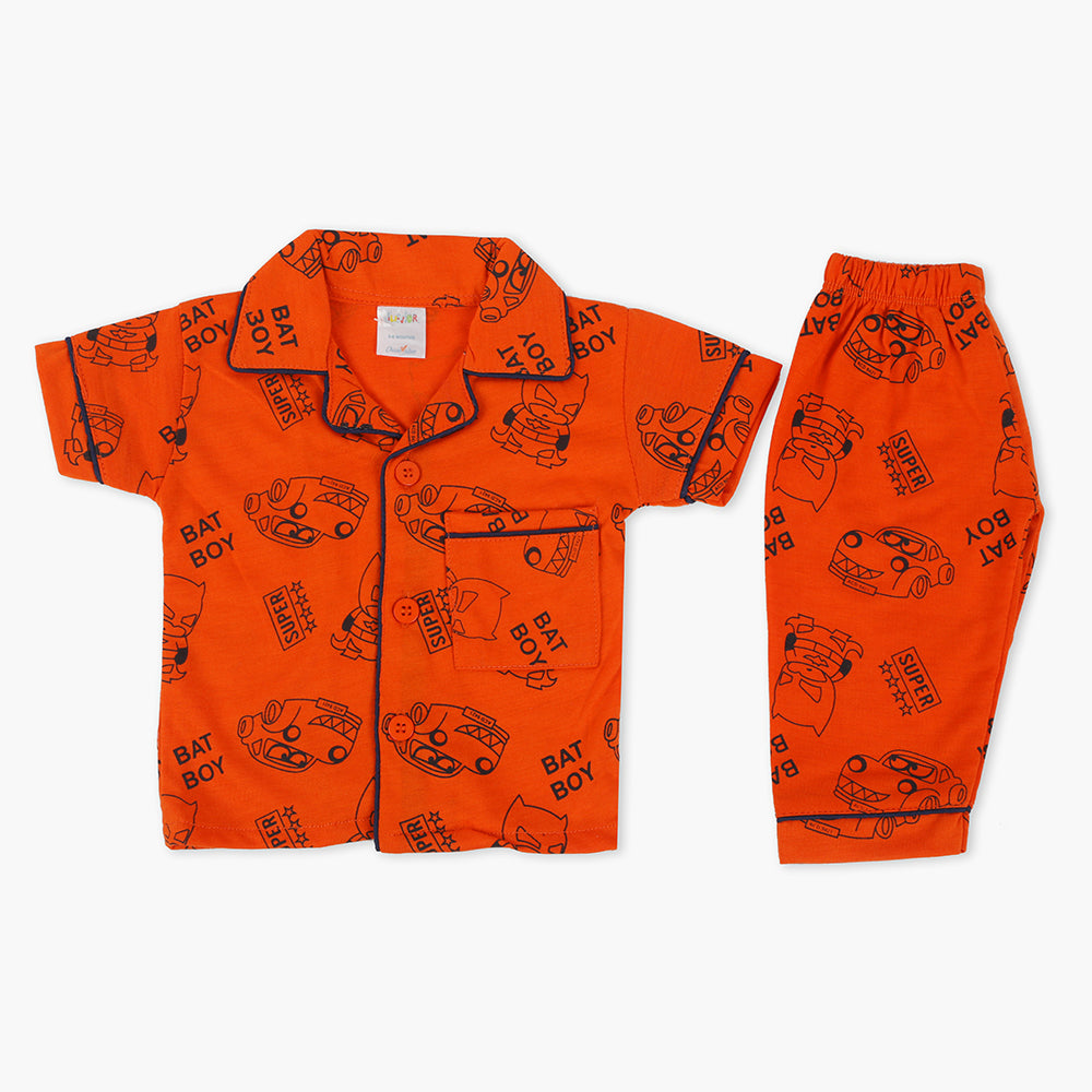 Newborn Boys Half Sleeves Suit - Orange, Newborn Boys Sets & Suits, Chase Value, Chase Value