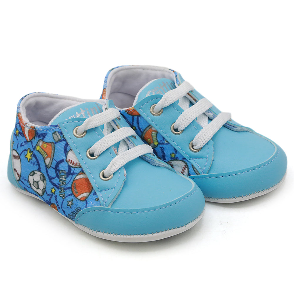 Newborn Boys Booties Shoes - Light Blue, Newborn Caps, Shoes & Socks, Chase Value, Chase Value