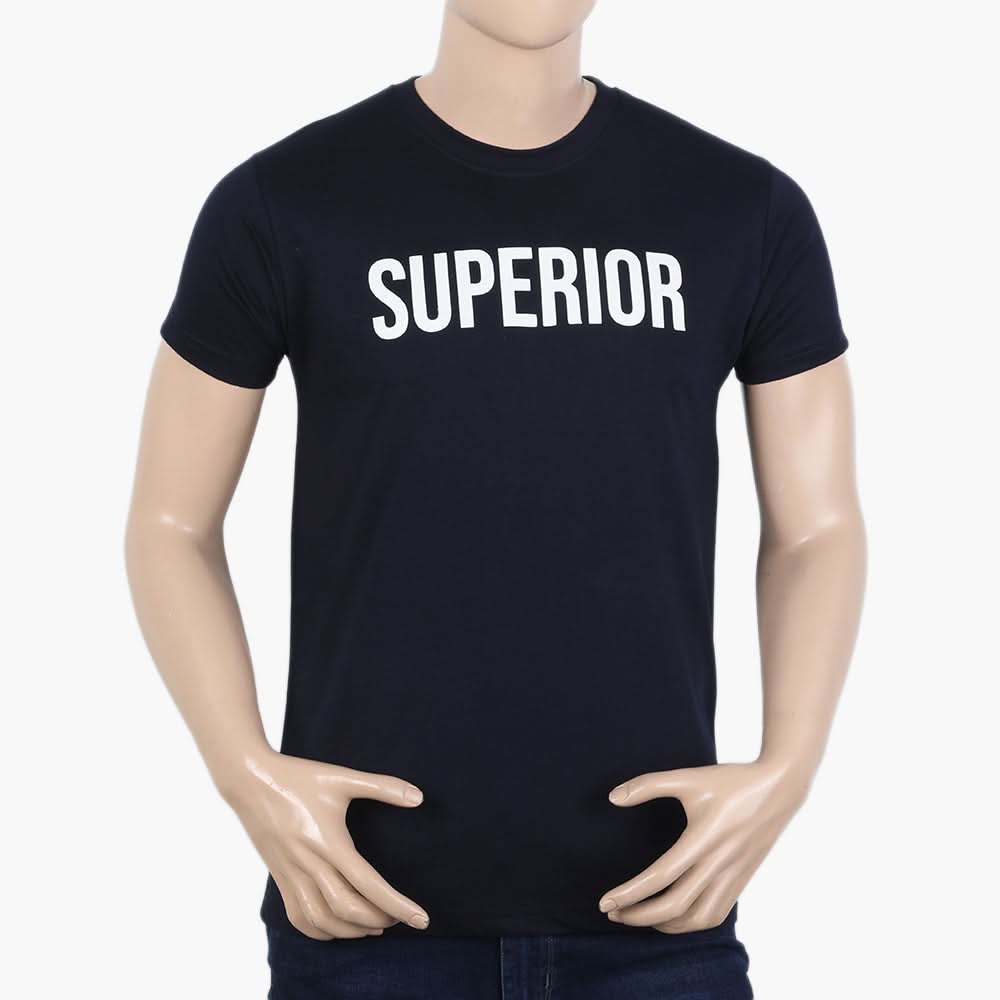 Men's Half Sleeves T-Shirt - Navy Blue, Men's T-Shirts & Polos, Chase Value, Chase Value