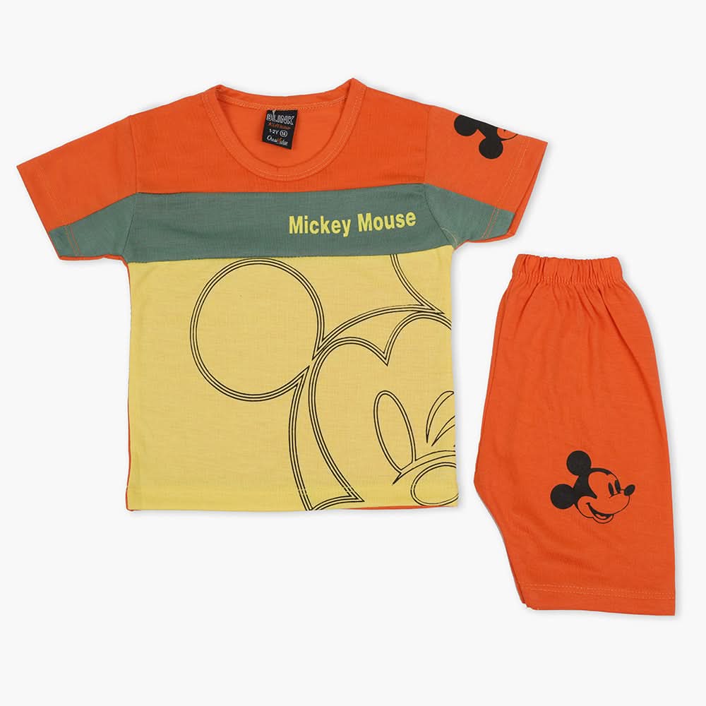 Boys Half Sleeves Short Suit - Orange, Boys Sets & Suits, Chase Value, Chase Value