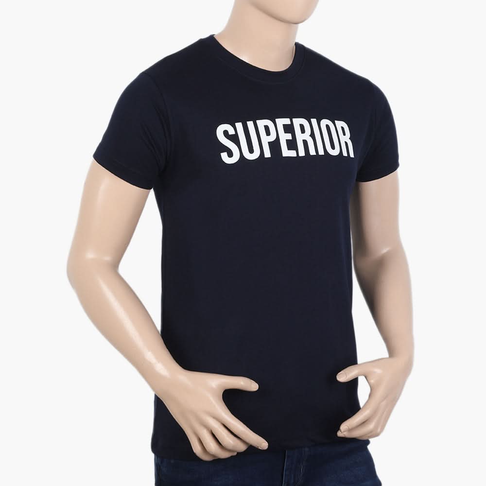 Men's Half Sleeves T-Shirt - Navy Blue, Men's T-Shirts & Polos, Chase Value, Chase Value