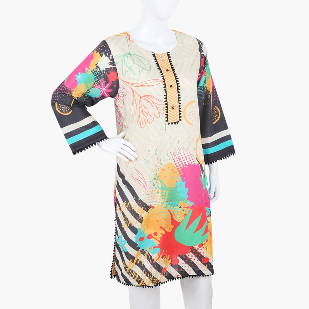 Women's Digital Printed Kurti - Fawn, Women Ready Kurtis, Chase Value, Chase Value