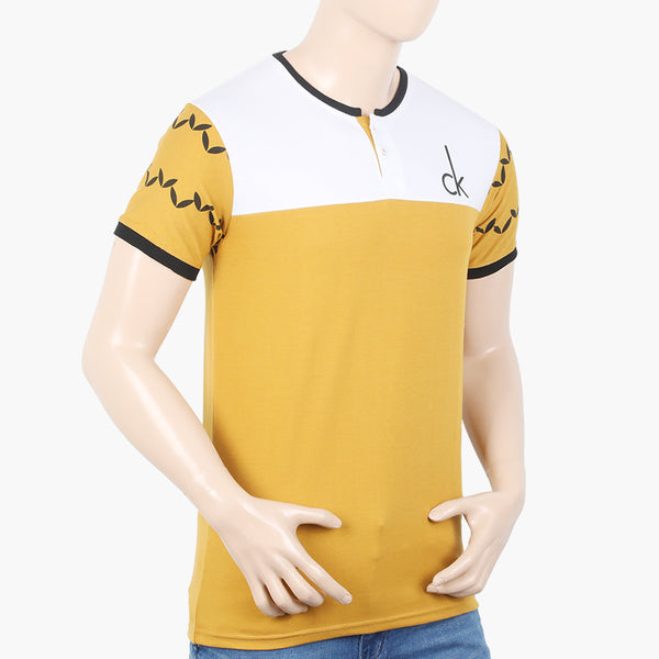 Men's Half Sleeves T-Shirt - Mustard, Men's T-Shirts & Polos, Chase Value, Chase Value