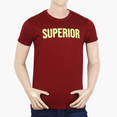 Men's Half Sleeves T-Shirt - Maroon, Men's T-Shirts & Polos, Chase Value, Chase Value