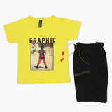 Boys Half Sleeves Short Suit - Yellow, Boys Sets & Suits, Chase Value, Chase Value