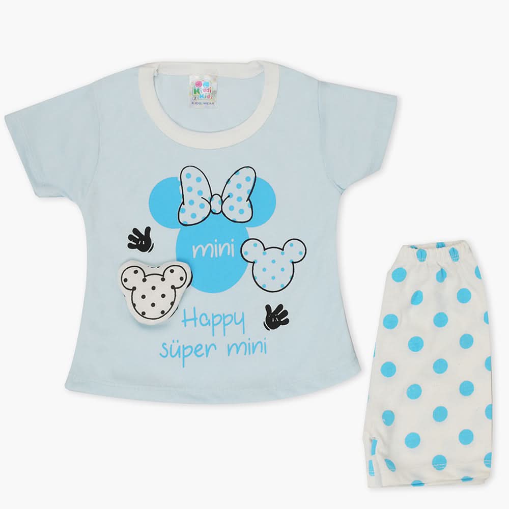 Newborn Girls Half Sleeves Suit - Blue, Newborn Girls Sets & Suits, Chase Value, Chase Value