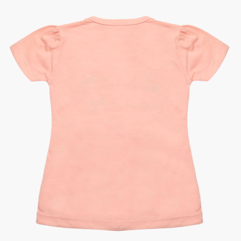 Girls Half Sleeves T-Shirt - Baby Pink, Girls T-Shirts, Chase Value, Chase Value