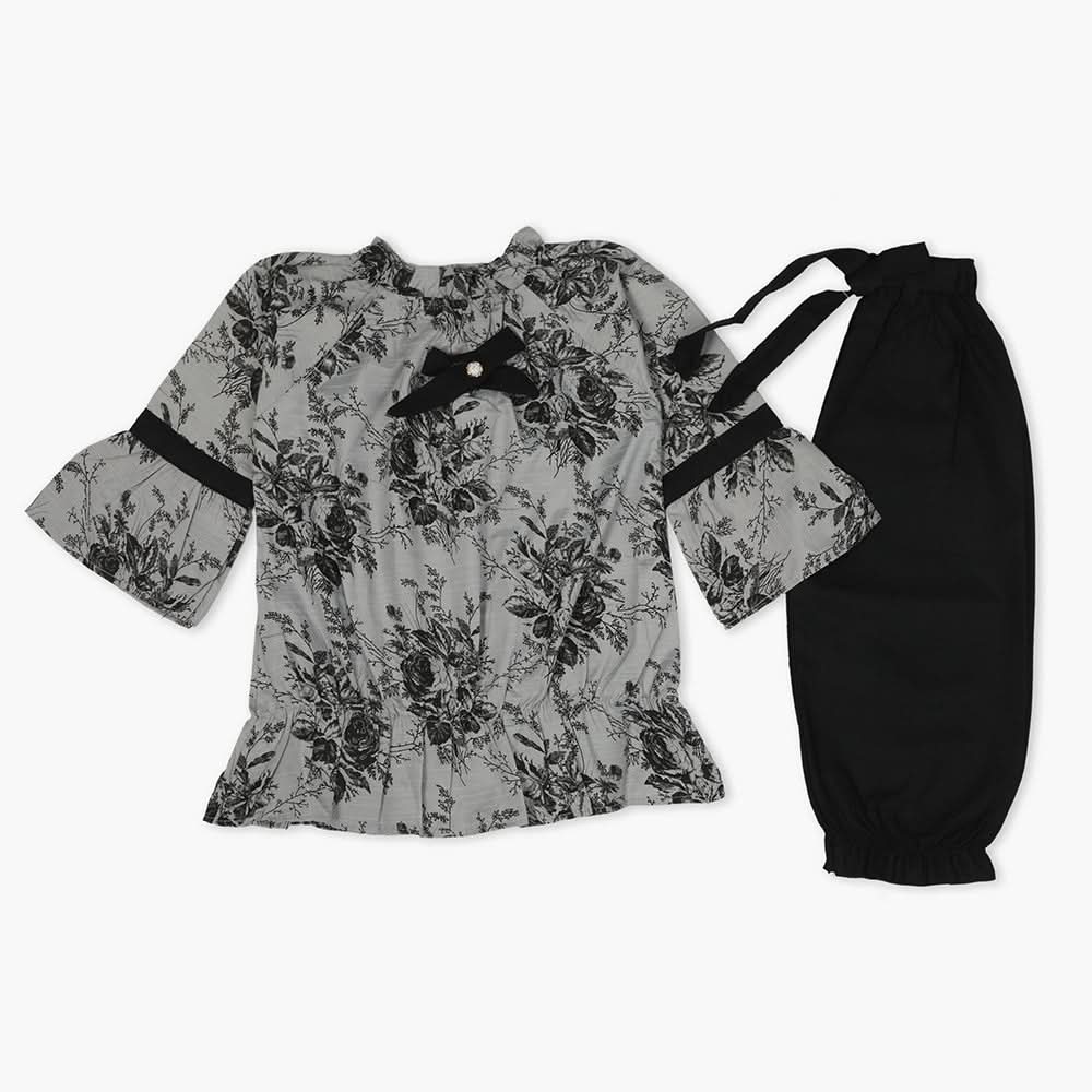 Girls Tights Suit - Grey, Girls Shalwar Kameez, Chase Value, Chase Value
