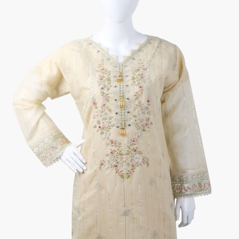 Women's Fancy 3Pcs Suit - Skin, Women Shalwar Suits, Chase Value, Chase Value