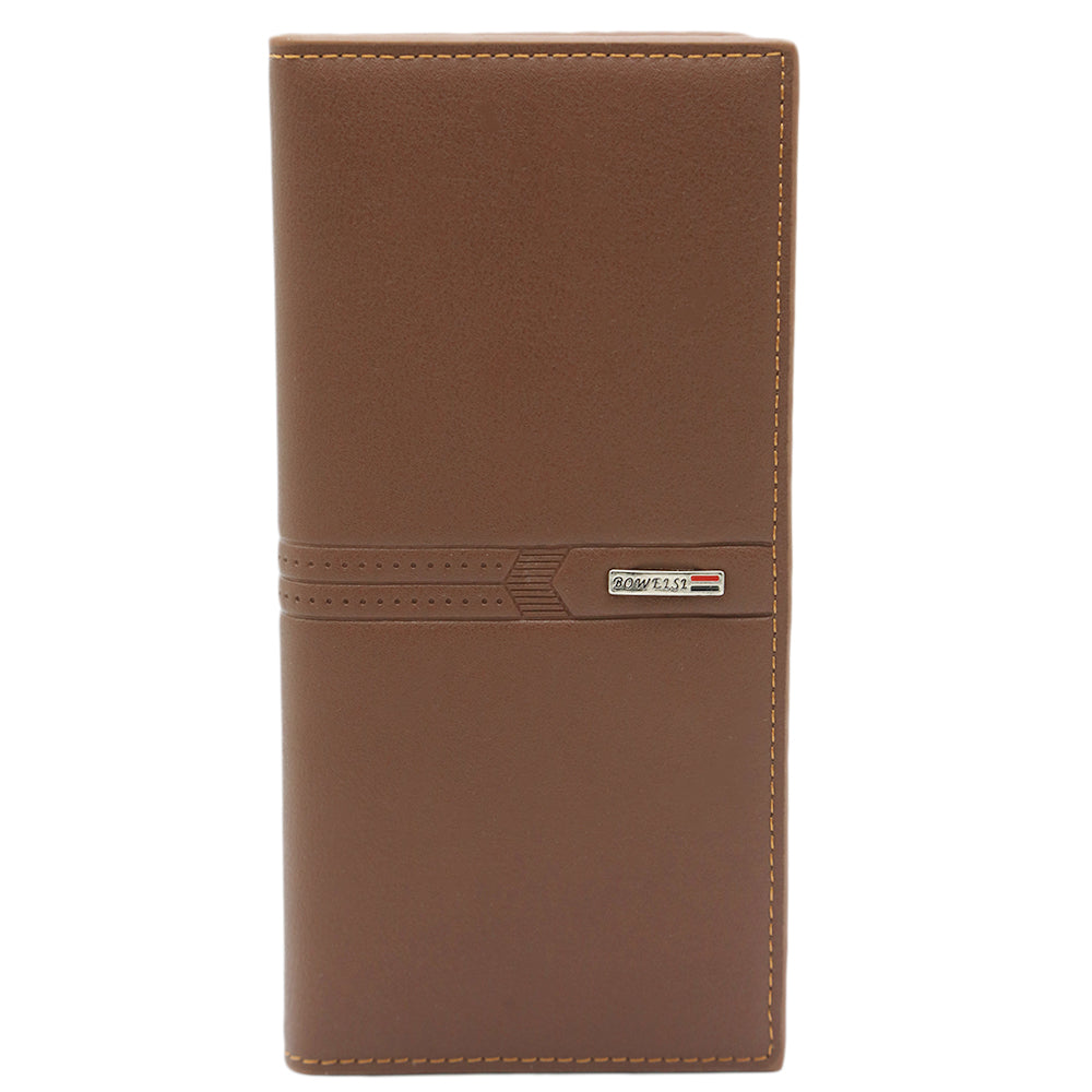 Men's Cheque Book Wallet - Dark Brown, Men, Wallets, Chase Value, Chase Value