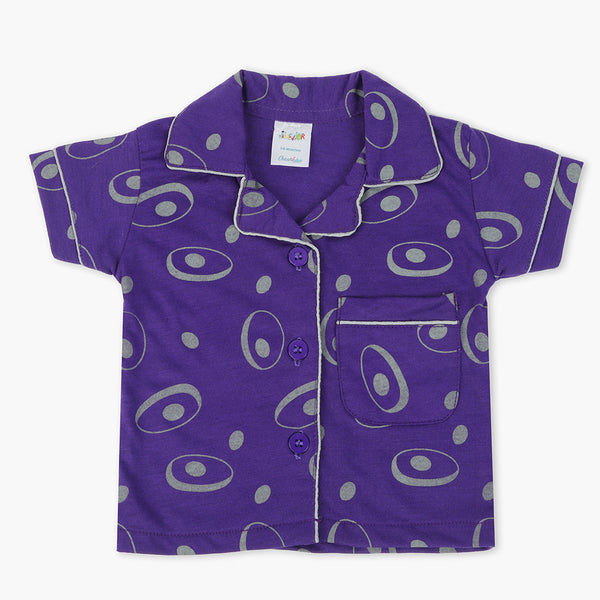 Newborn Girls Half Sleeves Suit - Dark Purple, Newborn Girls Sets & Suits, Chase Value, Chase Value