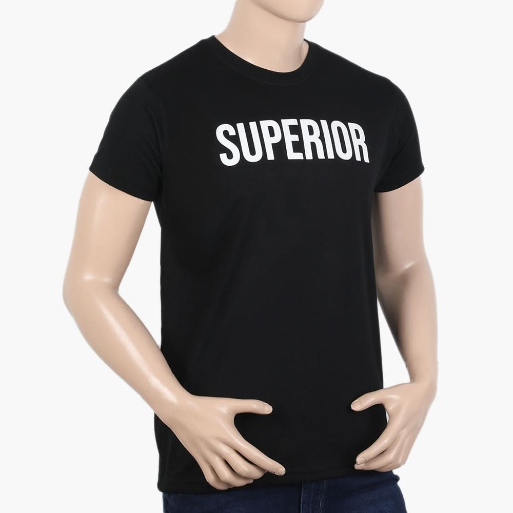 Men's Half Sleeves T-Shirt - Black, Men's T-Shirts & Polos, Chase Value, Chase Value