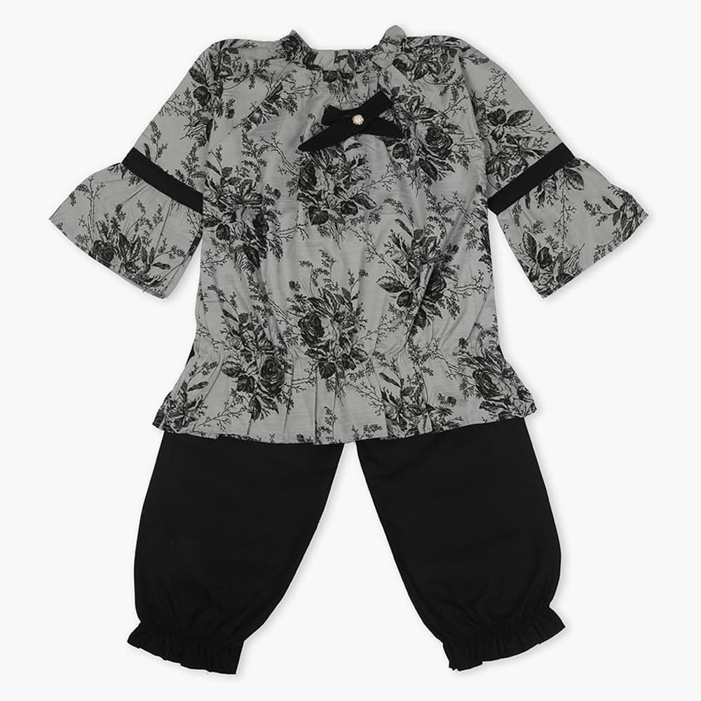 Girls Tight Suit - Grey, Newborn Girls Shalwar Suits, Chase Value, Chase Value