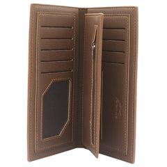 Men's Cheque Book Wallet - Dark Brown, Men, Wallets, Chase Value, Chase Value