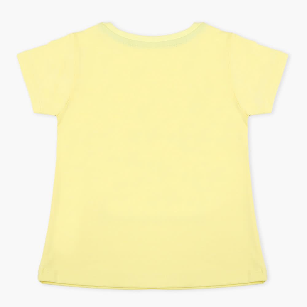 Girls Half Sleeves T-Shirt - Lemon, Girls T-Shirts, Chase Value, Chase Value