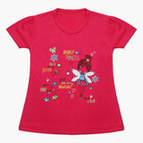 Girls Half Sleeves T-Shirt - Dark Pink, Girls T-Shirts, Chase Value, Chase Value