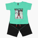 Boys Half Sleeves Short Suit - Green, Boys Sets & Suits, Chase Value, Chase Value