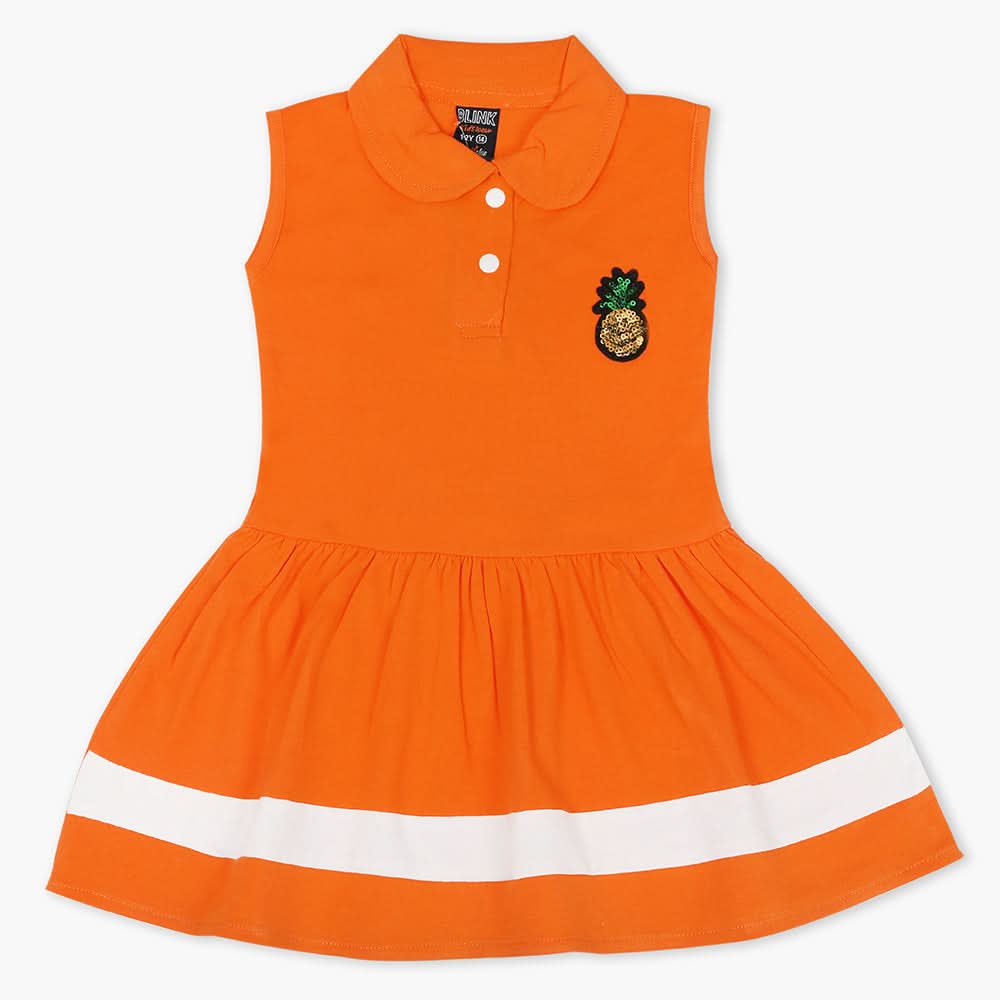 Girls Frock - Orange, Girls Frocks, Chase Value, Chase Value