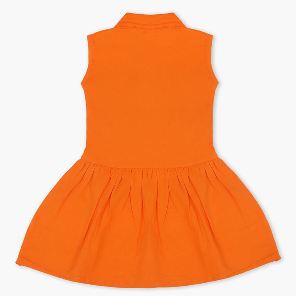 Girls Frock - Orange, Girls Frocks, Chase Value, Chase Value