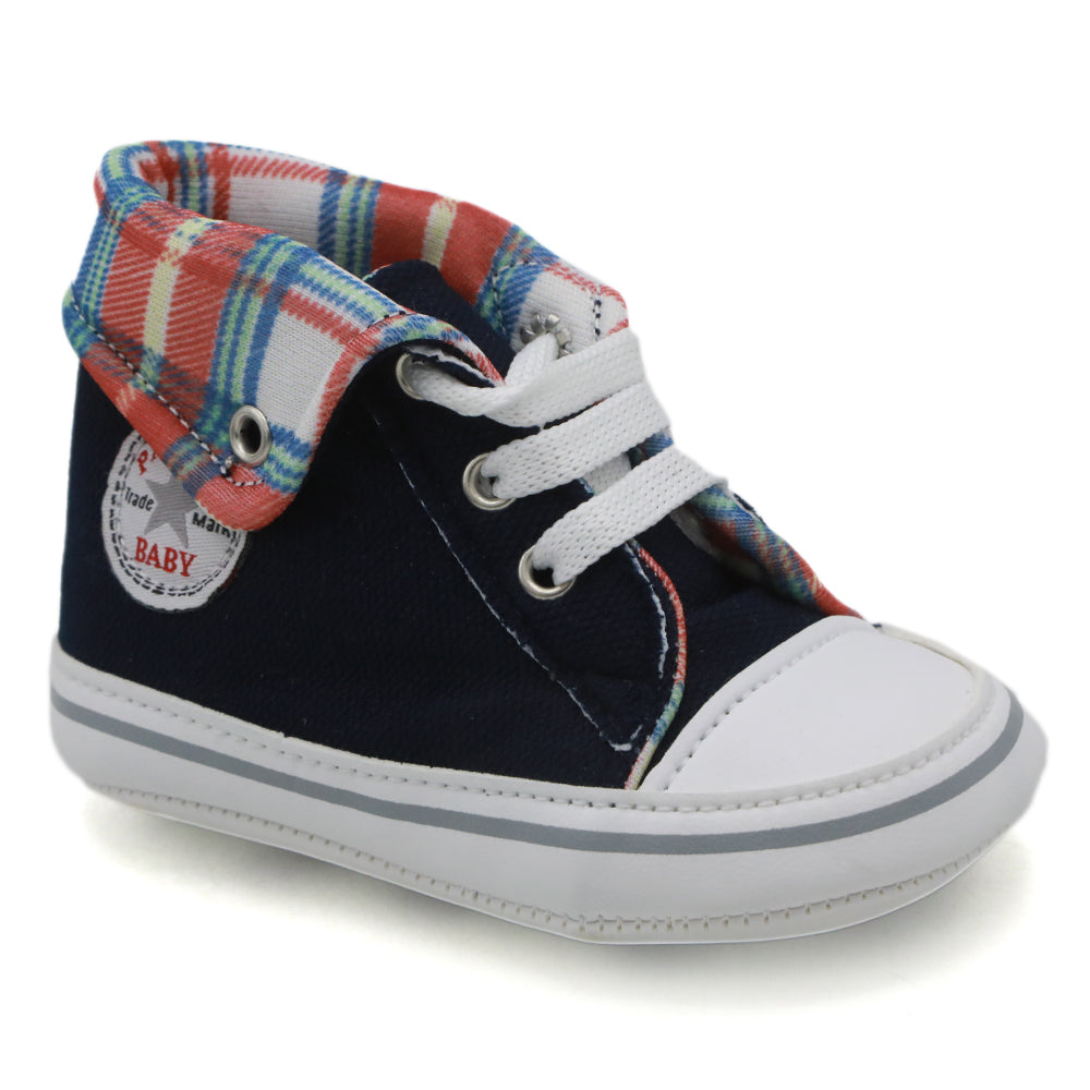 Newborn Boys Booties Shoes - Navy Blue, Newborn Caps, Shoes & Socks, Chase Value, Chase Value