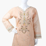 Women's Fancy 3Pcs Suit - Peach, Women Shalwar Suits, Chase Value, Chase Value
