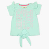 Girls Half Sleeves T-Shirt - Cyan, Girls T-Shirts, Chase Value, Chase Value