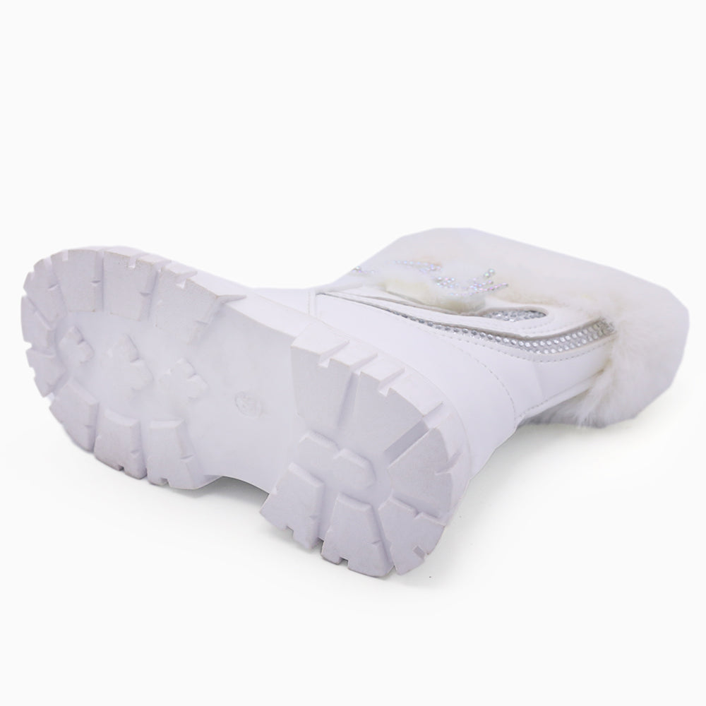 Girls Long Shoes - White, Girls Sneakers & Shoes, Chase Value, Chase Value