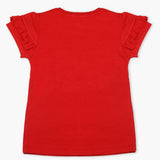 Girls Half Sleeves T-Shirt - Red, Girls T-Shirts, Chase Value, Chase Value