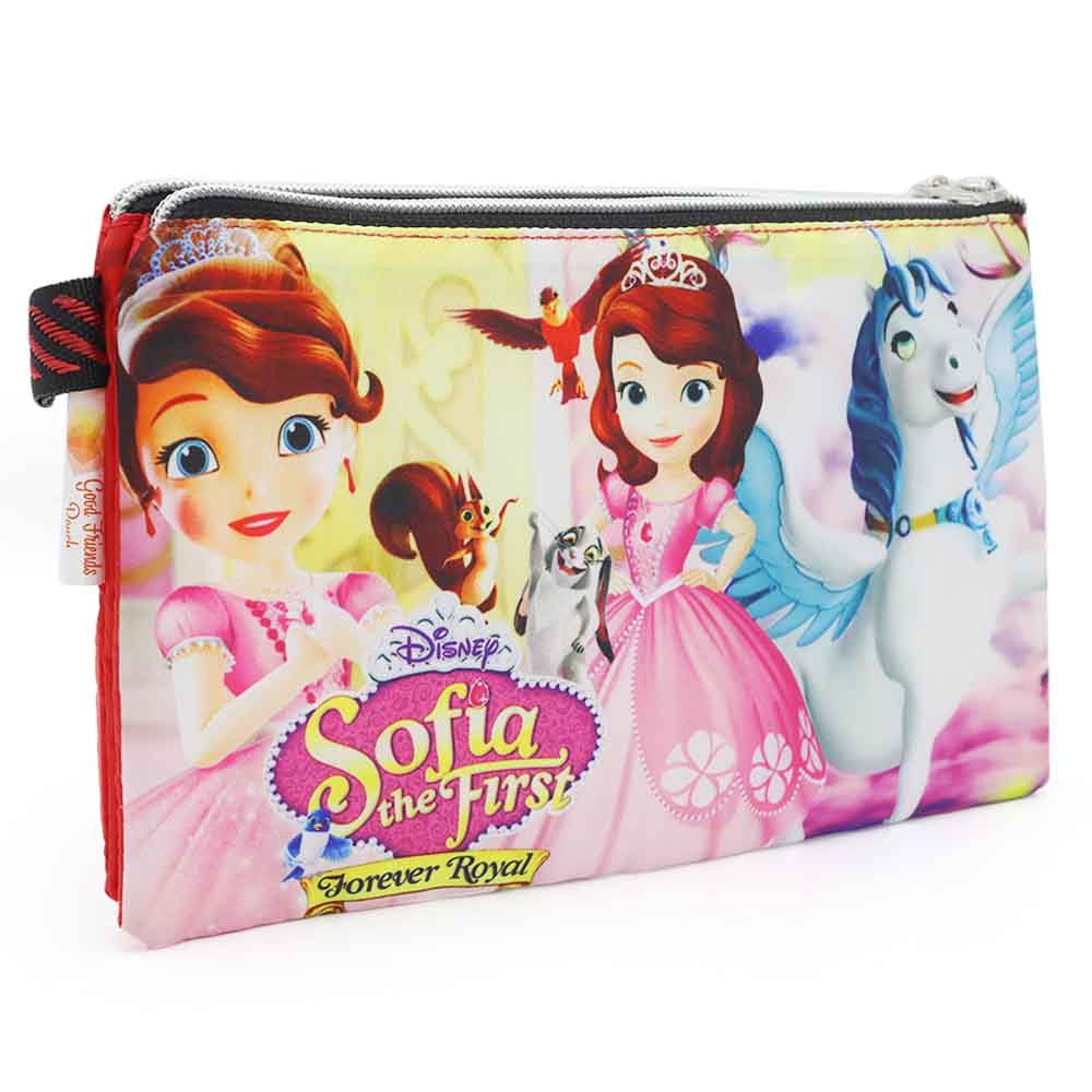 Pencil Pouch Two Zipper - Red, Pencil Boxes & Stationery Sets, Chase Value, Chase Value