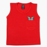 Girls Sando T-Shirt - Red, Girls T-Shirts, Chase Value, Chase Value