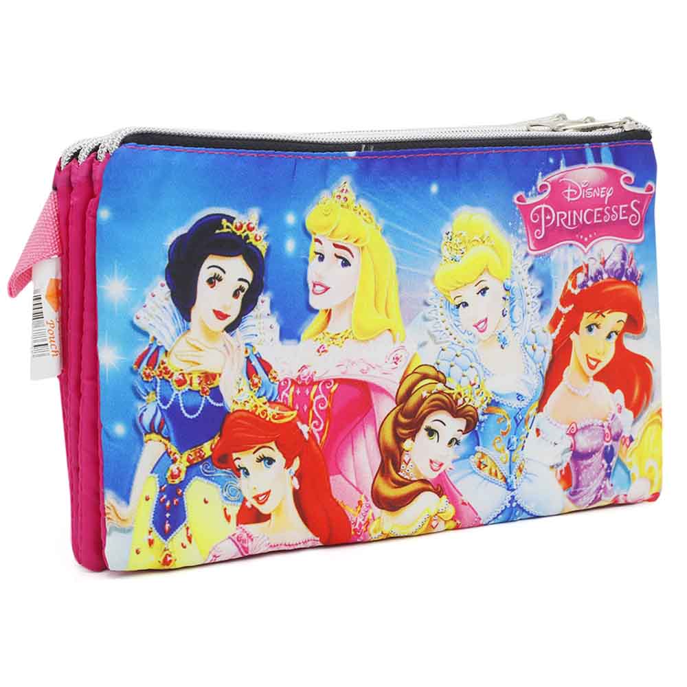 Pencil Pouch Four Zipper - Pink, Pencil Boxes & Stationery Sets, Chase Value, Chase Value