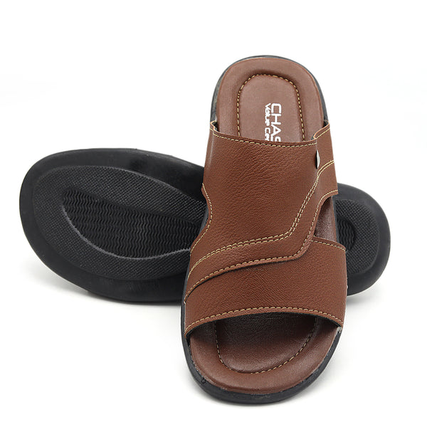 Men's Slippers (A-1) - Brown, Men, Slippers, Chase Value, Chase Value