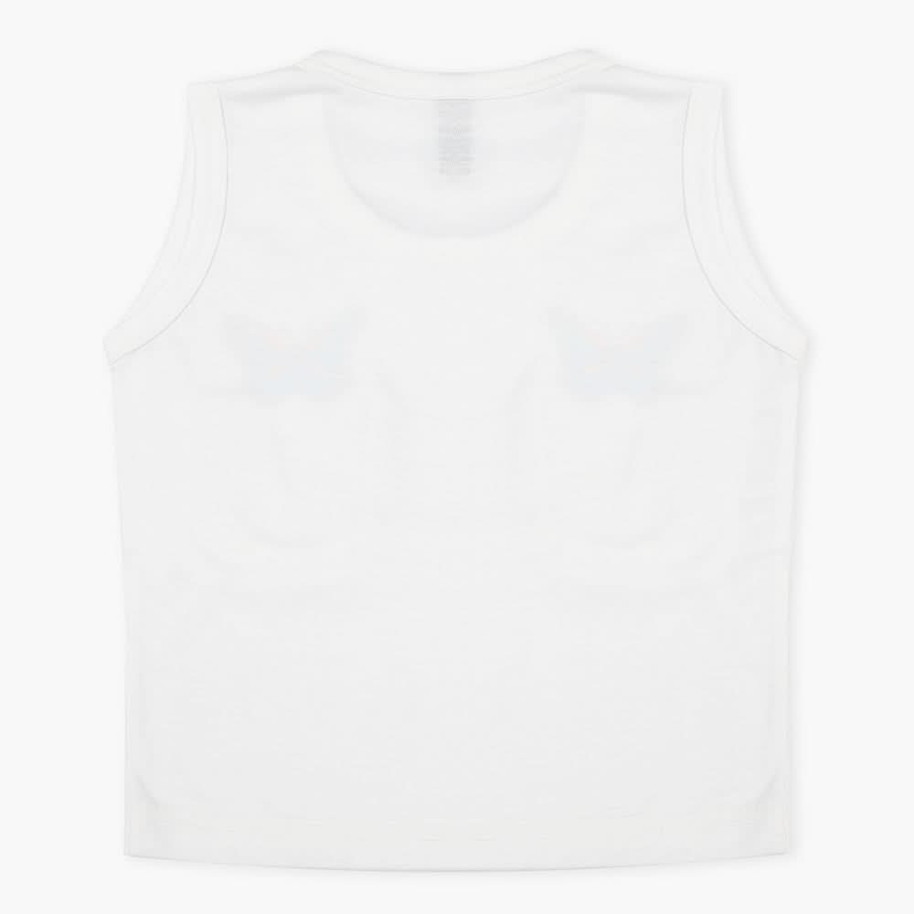 Girls Sando T-Shirt - White, Girls T-Shirts, Chase Value, Chase Value