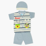 Newborn Boys Half Sleeves Suit - Steel Blue, Newborn Boys Sets & Suits, Chase Value, Chase Value