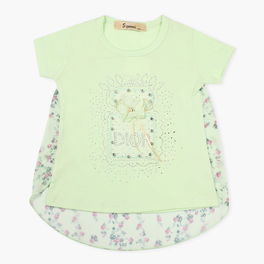 Girls T-Shirt - Light Green, Girls T-Shirts, Chase Value, Chase Value