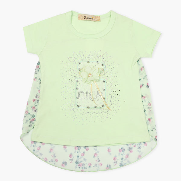 Girls T-Shirt - Light Green, Girls T-Shirts, Chase Value, Chase Value